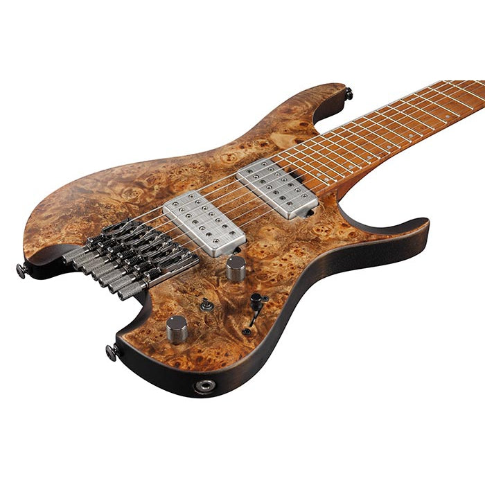 Đàn Guitar Điện 7-dây Ibanez Standard QX527PB-ABS Headless, Antique Brown Stained-Mai Nguyên Music
