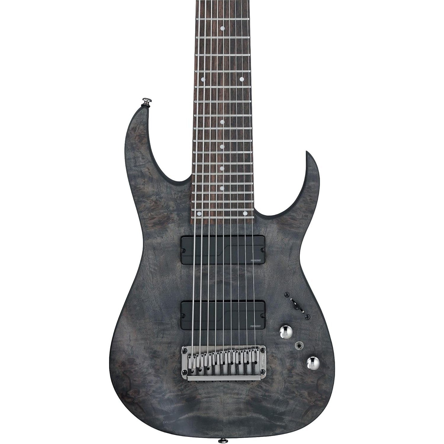 Đàn Guitar Điện 9-dây Ibanez Axe Design Lab RG9PB, Transparent Gray Flat-Mai Nguyên Music