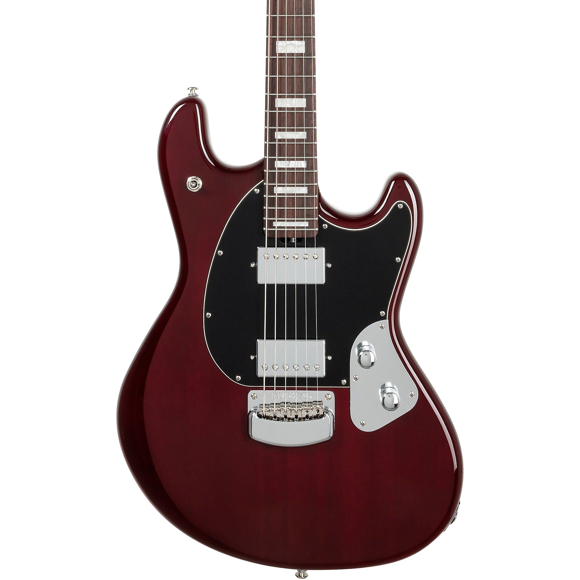 Đàn Guitar Điện Baritone Ernie Ball Music Man BFR Baritone StingRay - Trans Oxblood-Mai Nguyên Music