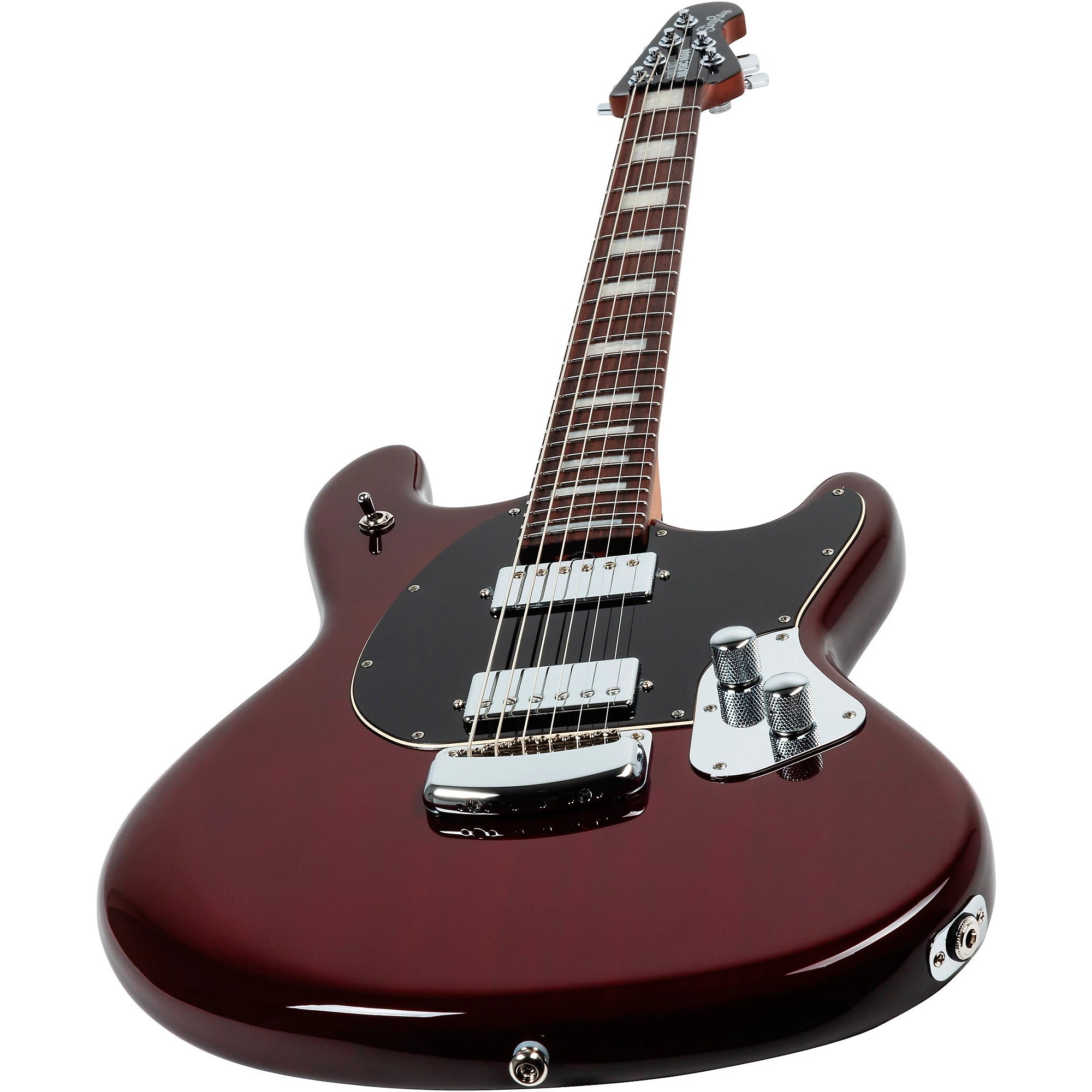 Đàn Guitar Điện Baritone Ernie Ball Music Man BFR Baritone StingRay - Trans Oxblood-Mai Nguyên Music
