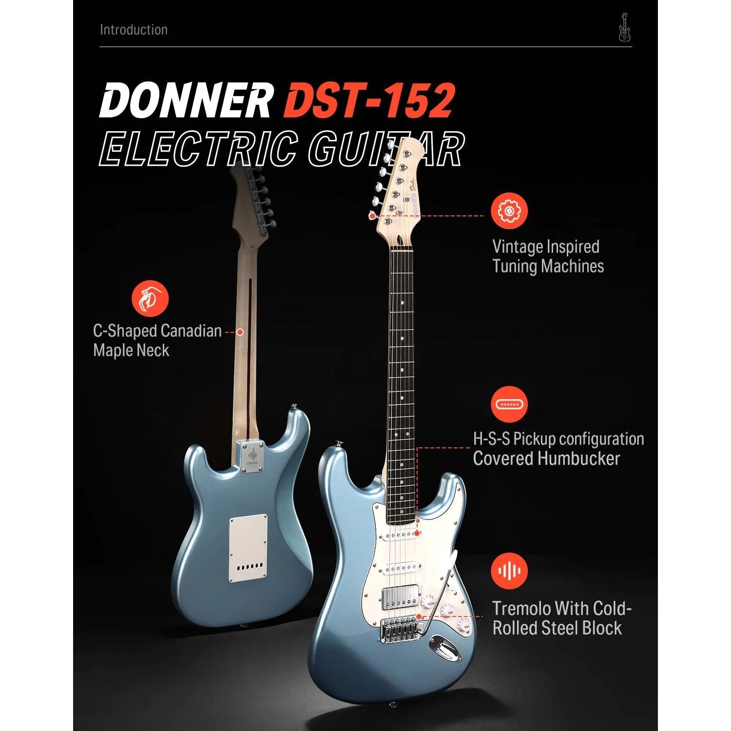 Đàn Guitar Điện Donner DST-152 Combo-Mai Nguyên Music