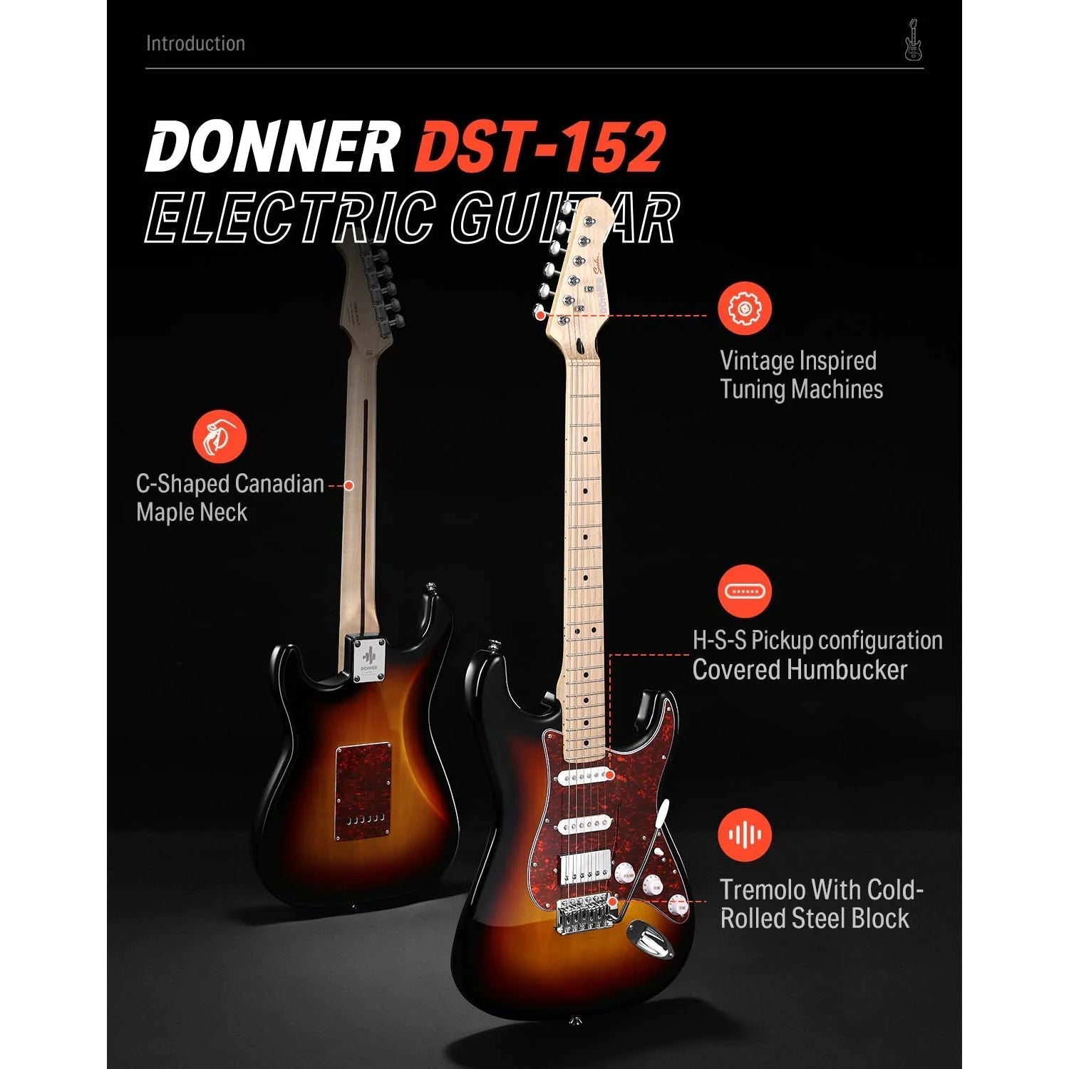 Đàn Guitar Điện Donner DST-152 Combo-Mai Nguyên Music