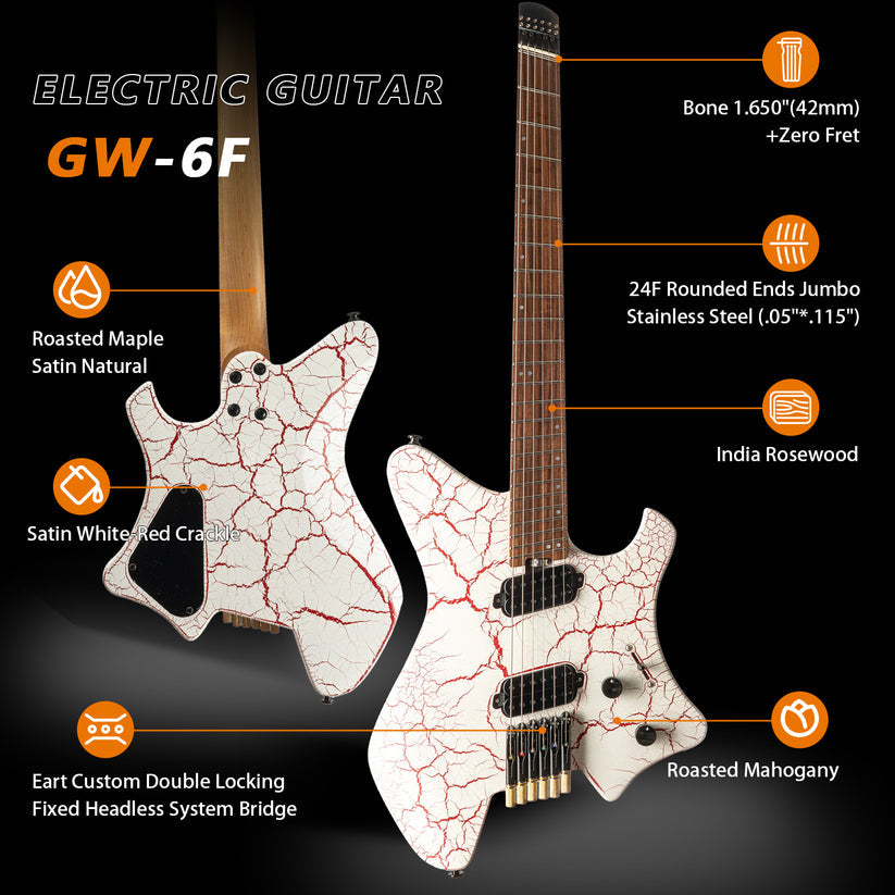 Đàn Guitar Điện Eart GW-6F Headless-Mai Nguyên Music