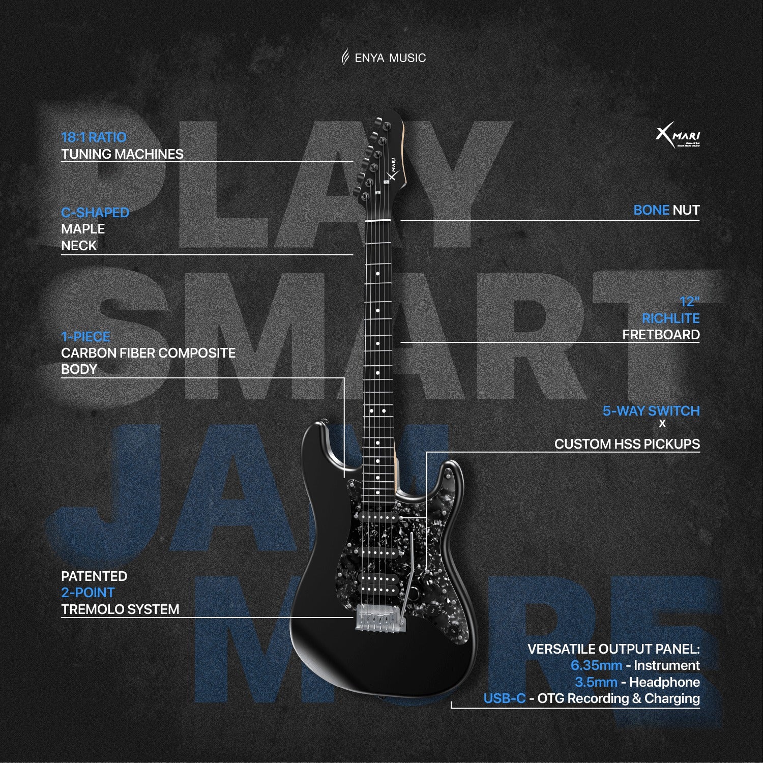 Đàn Guitar Điện Enya Amari E-SP1-Mai Nguyên Music
