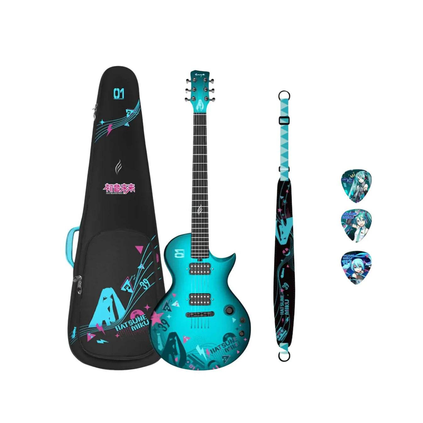 Enya nova go sonic 初音ミクモデル Đàn Guitar Điện Enya Nova Go Sonic - Hatsune Miku Edition – Mai