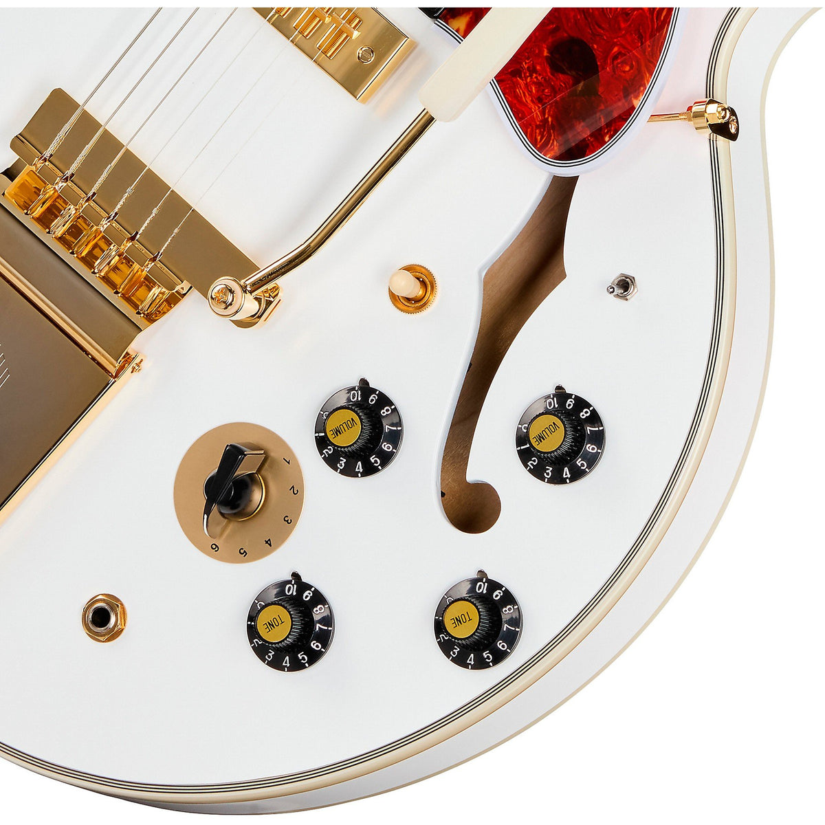 Đàn Guitar Điện Epiphone Inspired By Gibson Custom Alex Lifeson 1976 ES-355 Reissue Artist Semi-Hollowbody - Alpine White-Mai Nguyên Music