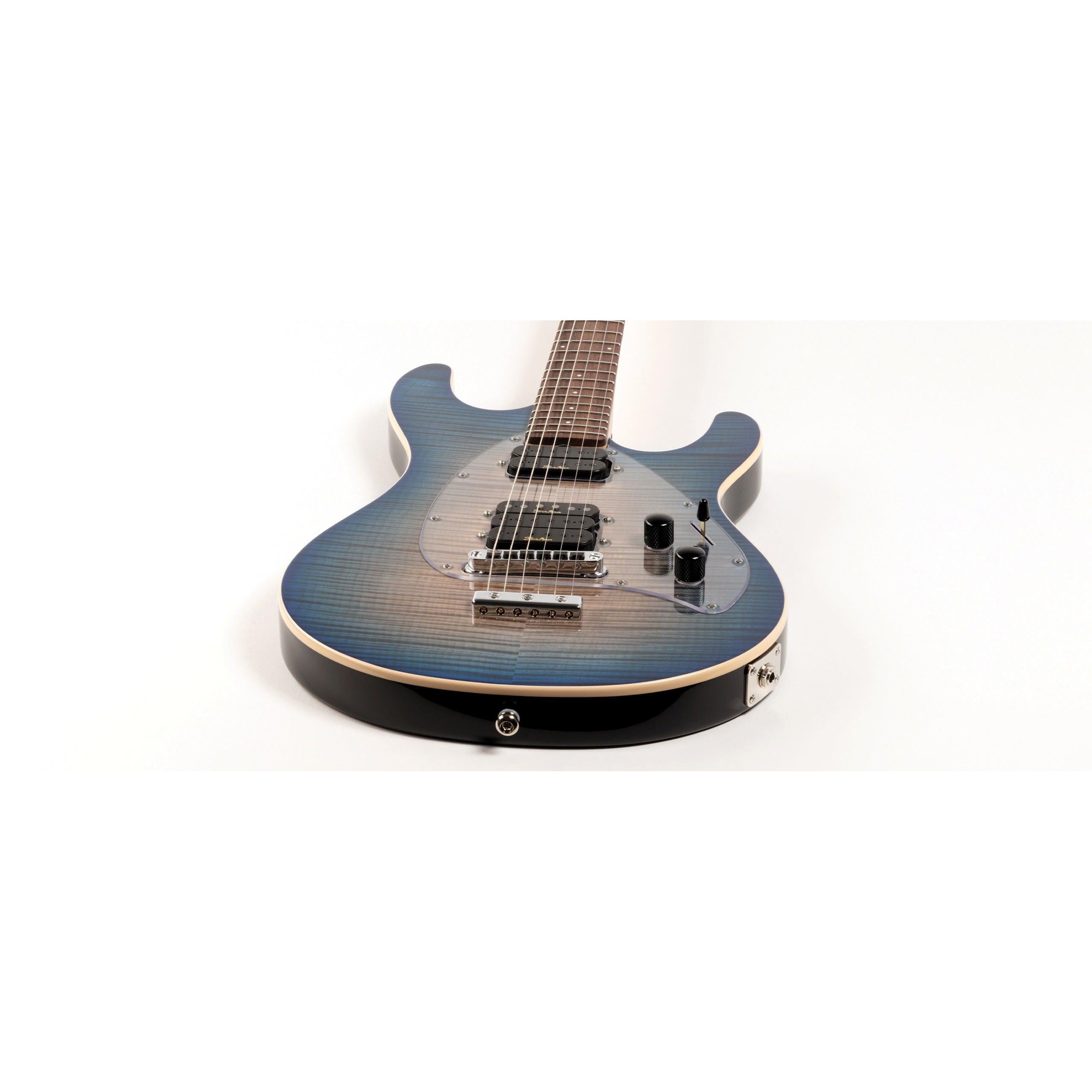 Đàn Guitar Điện Ernie Ball Music Man Steve Morse Y2D Signature - Blue Burst Flame-Mai Nguyên Music