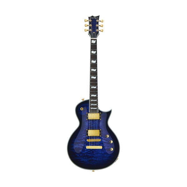 Đàn Guitar Điện GrassRoots G-ECLIPSE-CTM/QM-RDB, Ebony FB, Reindeer Blue w/Purple Pearl Black-Mai Nguyên Music
