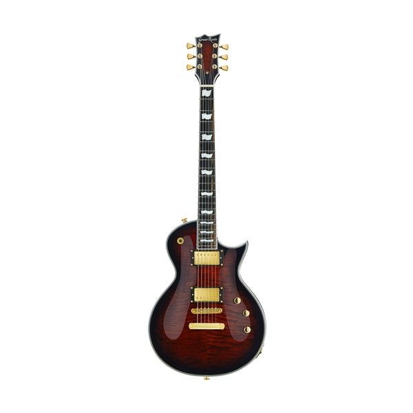 Đàn Guitar Điện GrassRoots G-ECLIPSE-CTM/QM-STBCSB, Ebony FB, See Thru Black Sunburst w/White Pearl Black-Mai Nguyên Music