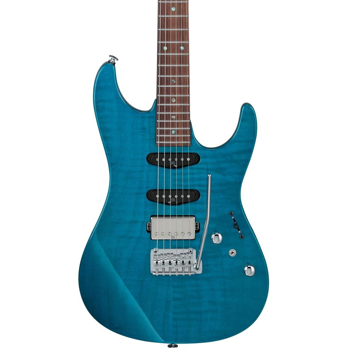 Đàn Guitar Điện Ibanez MMN1 Martin Miller Signature - Transparent Aqua Blue-Mai Nguyên Music