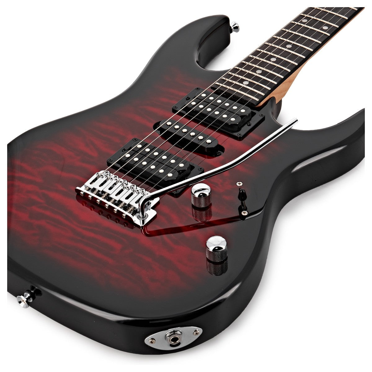 Đàn Guitar Điện Ibanez RG GIO GRX70QA, Transparent Red Burst-Mai Nguyên Music