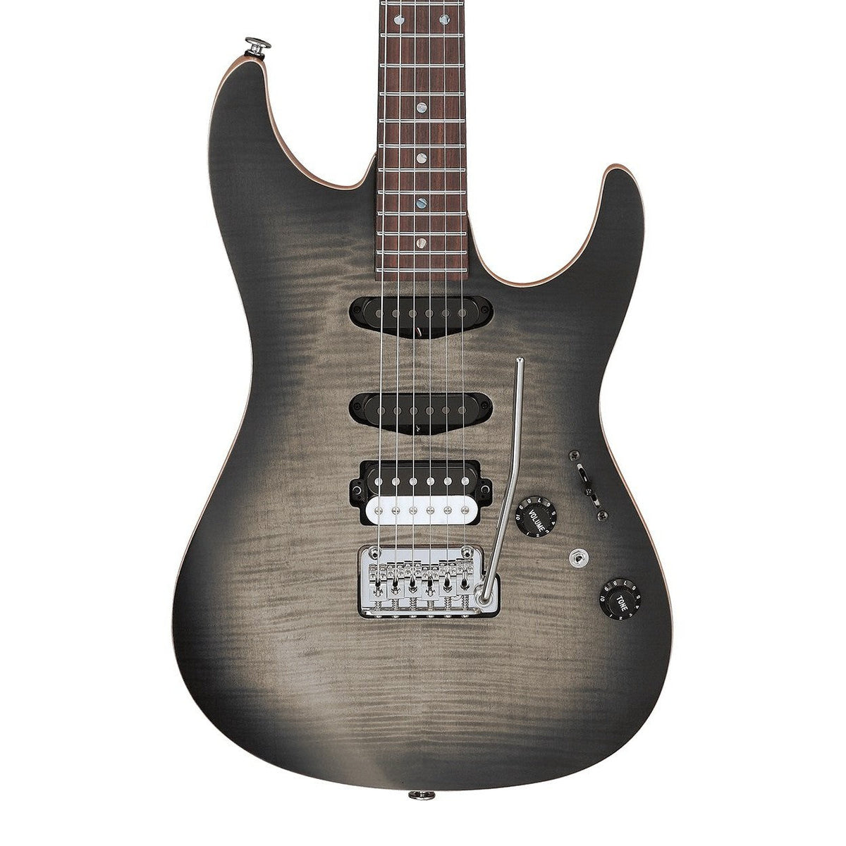 Đàn Guitar Điện Ibanez TQM2 Tom Quayle Signature - Charcoal Black Burst Flat-Mai Nguyên Music