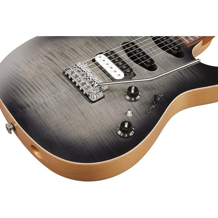 Đàn Guitar Điện Ibanez TQM2 Tom Quayle Signature - Charcoal Black Burst Flat-Mai Nguyên Music