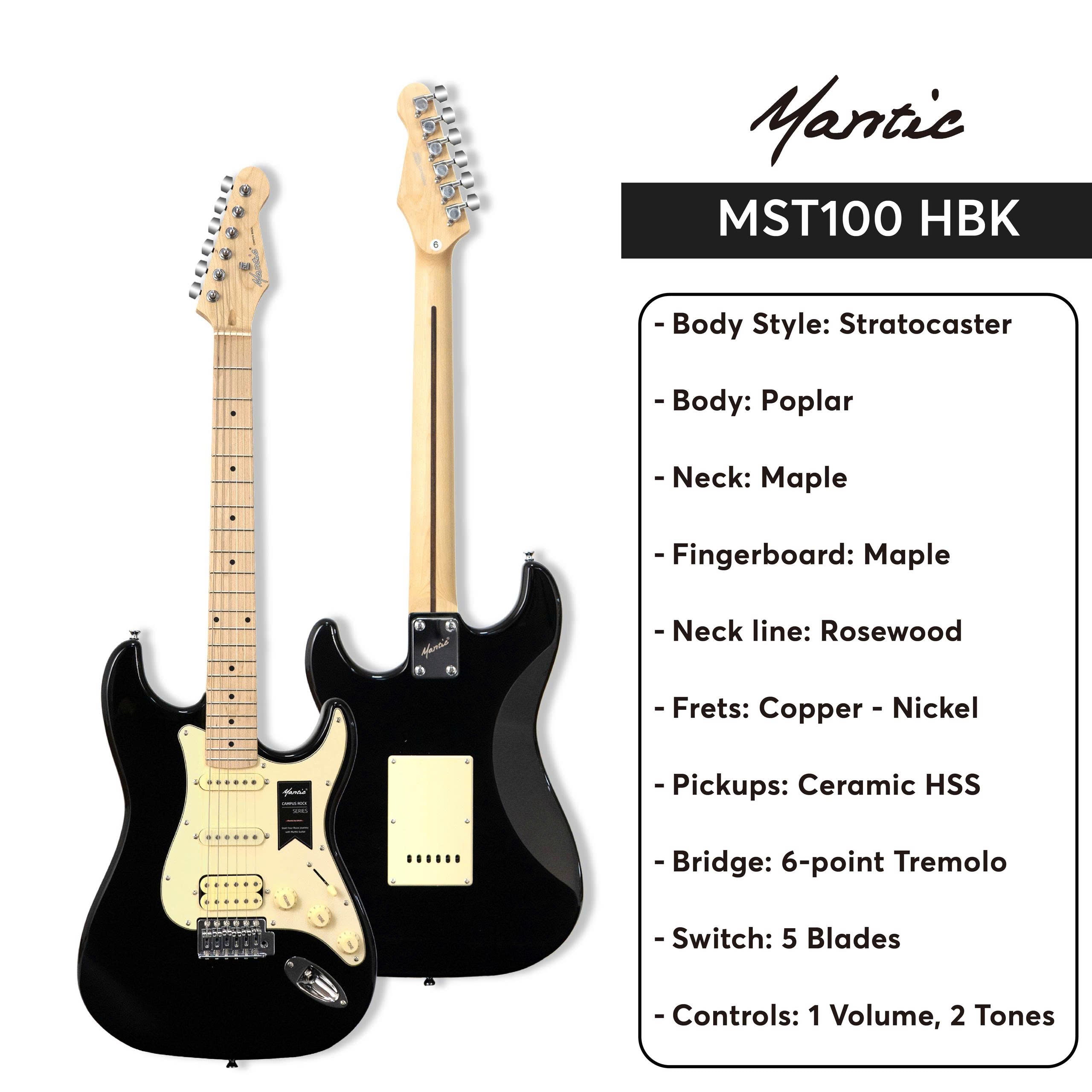 Đàn Guitar Điện Mantic MST100 HSS Stratocaster-Mai Nguyên Music