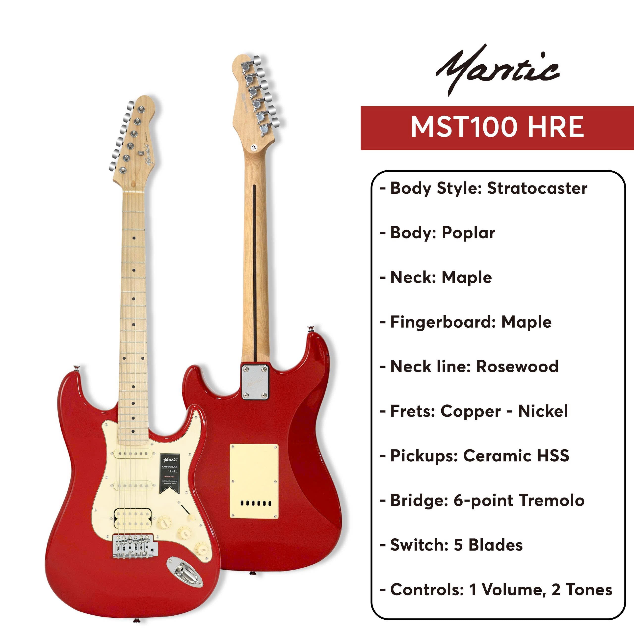Đàn Guitar Điện Mantic MST100 HSS Stratocaster-Mai Nguyên Music