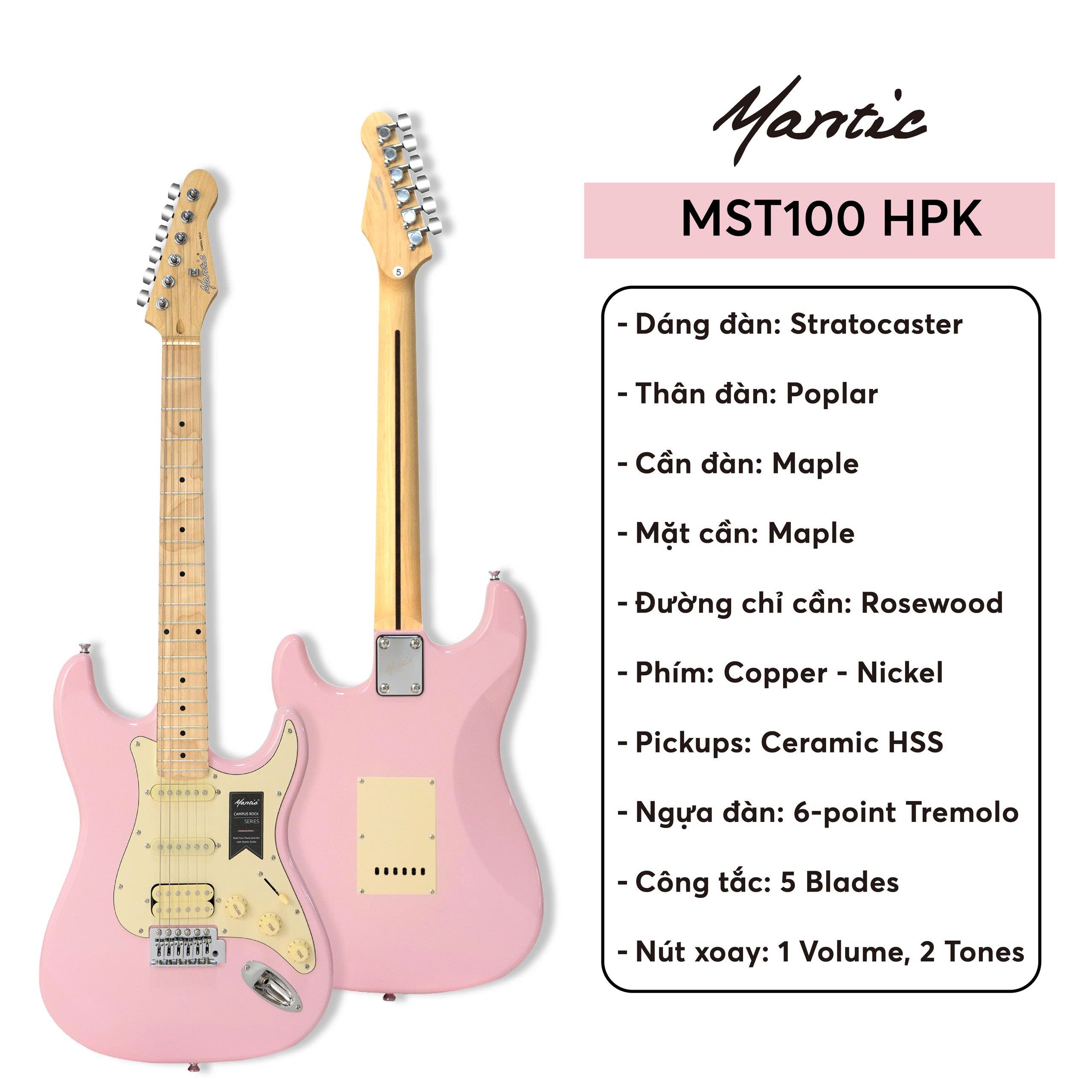 Đàn Guitar Điện Mantic MST100 HSS Stratocaster-Mai Nguyên Music