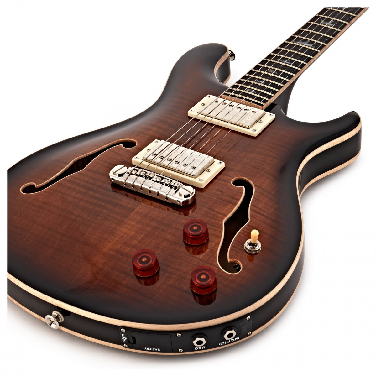 Đàn Guitar Điện PRS SE Hollowbody II Piezo w/Case, Black Gold Burst-Mai Nguyên Music