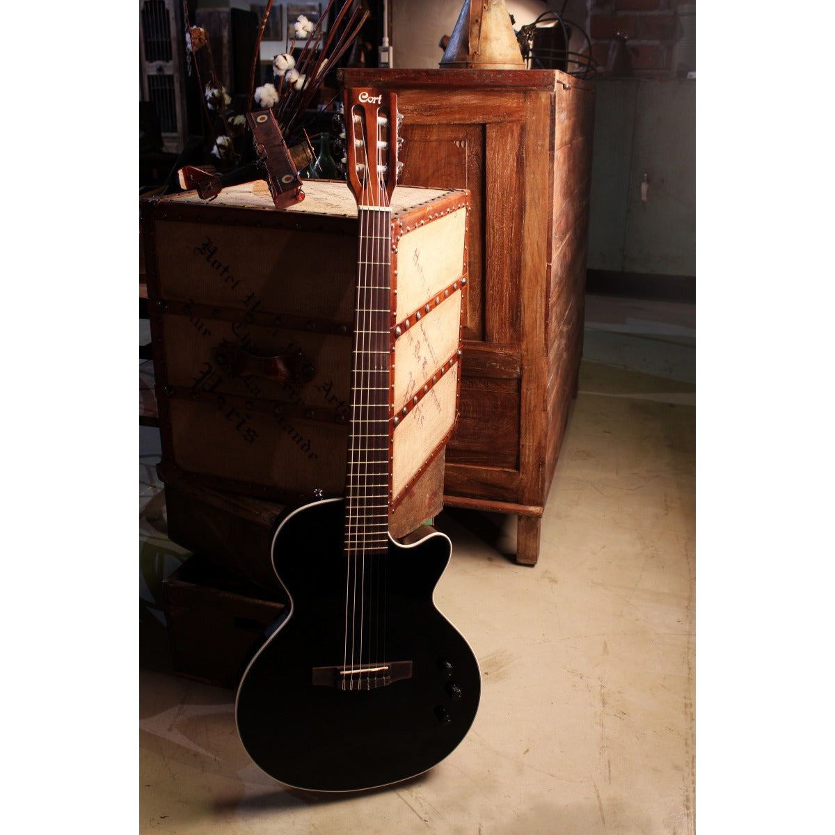 Đàn Guitar Điện Silent Cort Sunset Nylectric-Mai Nguyên Music