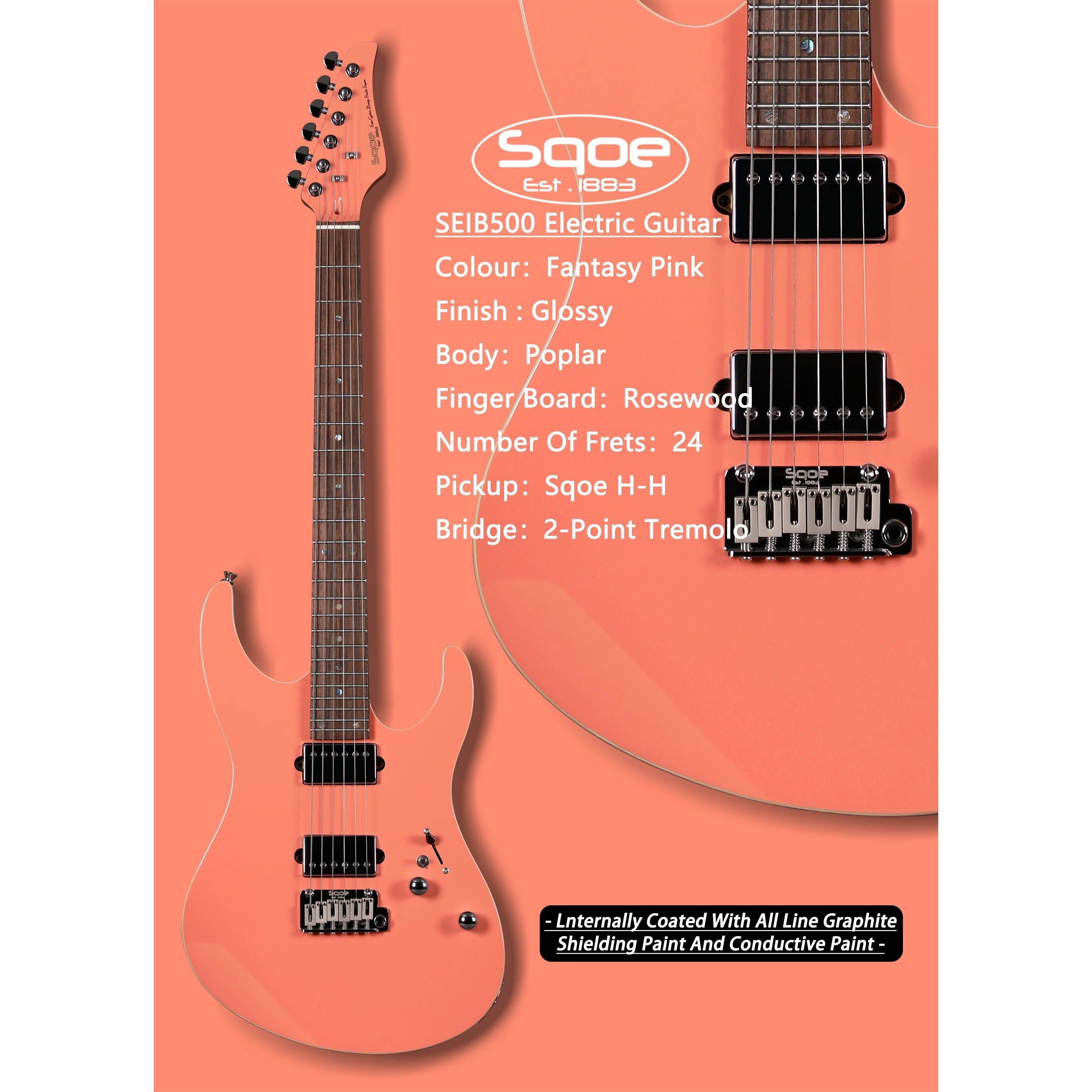 Đàn Guitar Điện Sqoe SEIB500-Mai Nguyên Music