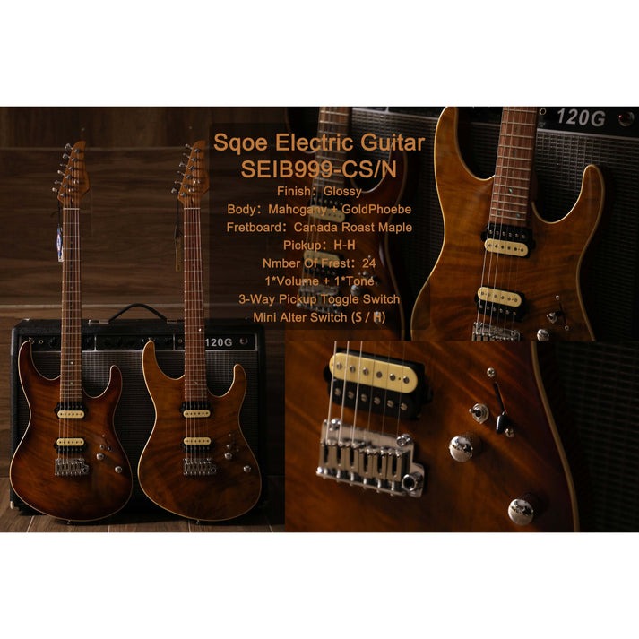 Đàn Guitar Điện Sqoe SEIB999-Mai Nguyên Music