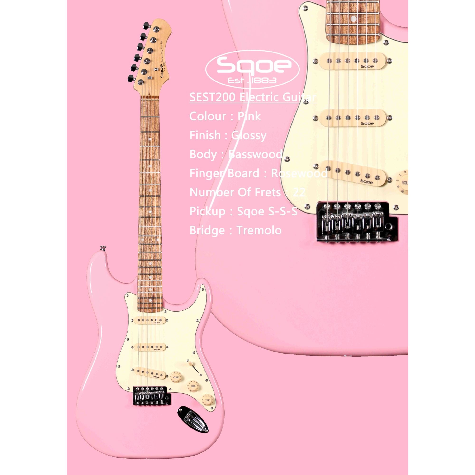 Đàn Guitar Điện Sqoe SEST200 Stratocaster-Mai Nguyên Music