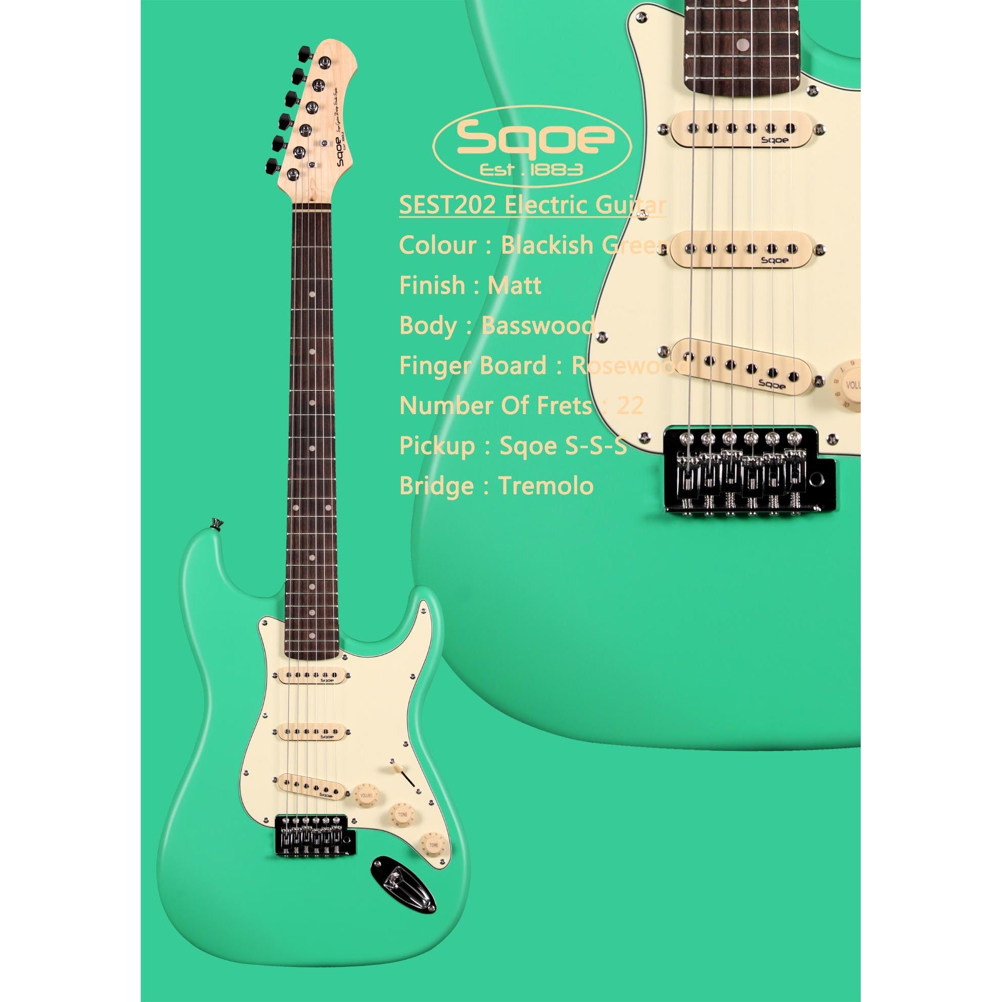 Đàn Guitar Điện Sqoe SEST202 Stratocaster-Mai Nguyên Music