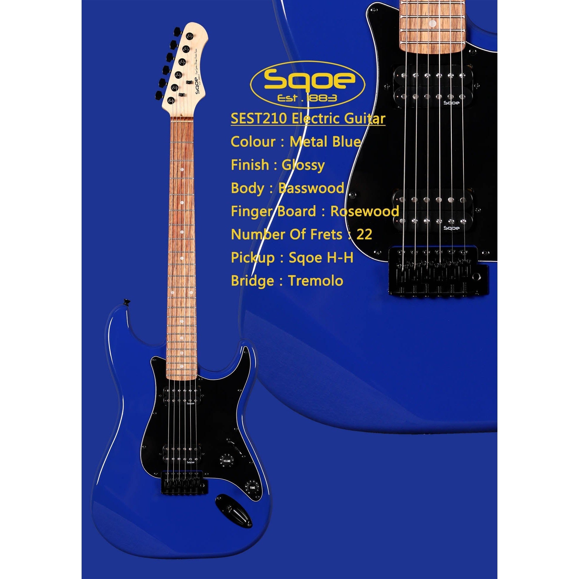 Đàn Guitar Điện Sqoe SEST210 Stratocaster-Mai Nguyên Music