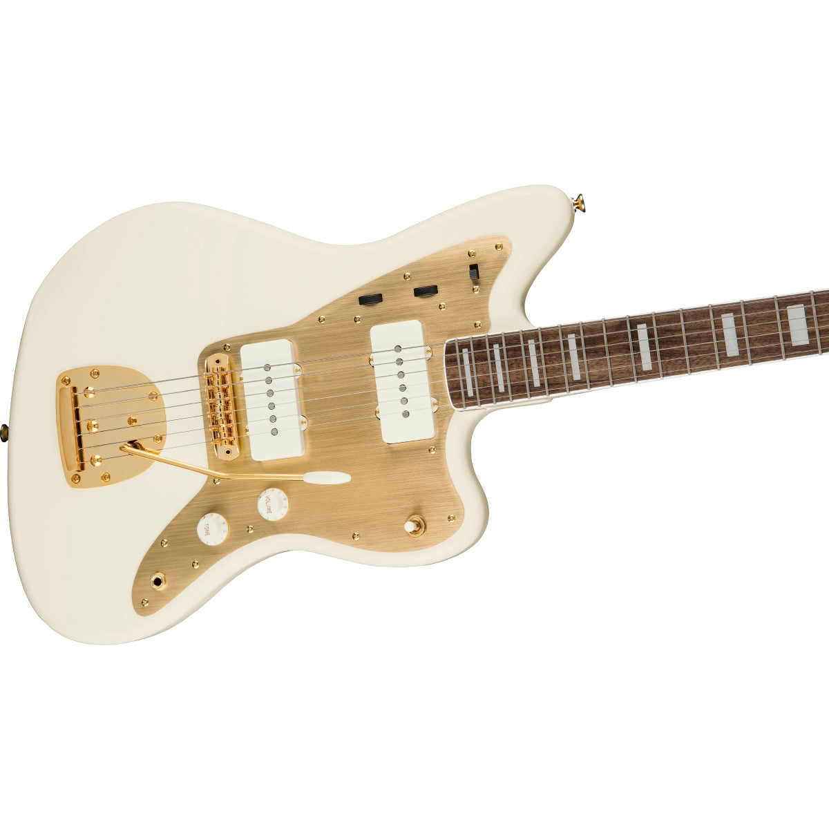 Đàn Guitar Điện Squier 40th Anniversary Jazzmaster Gold Edition, Laurel Fingerboard, Olympic White-Mai Nguyên Music