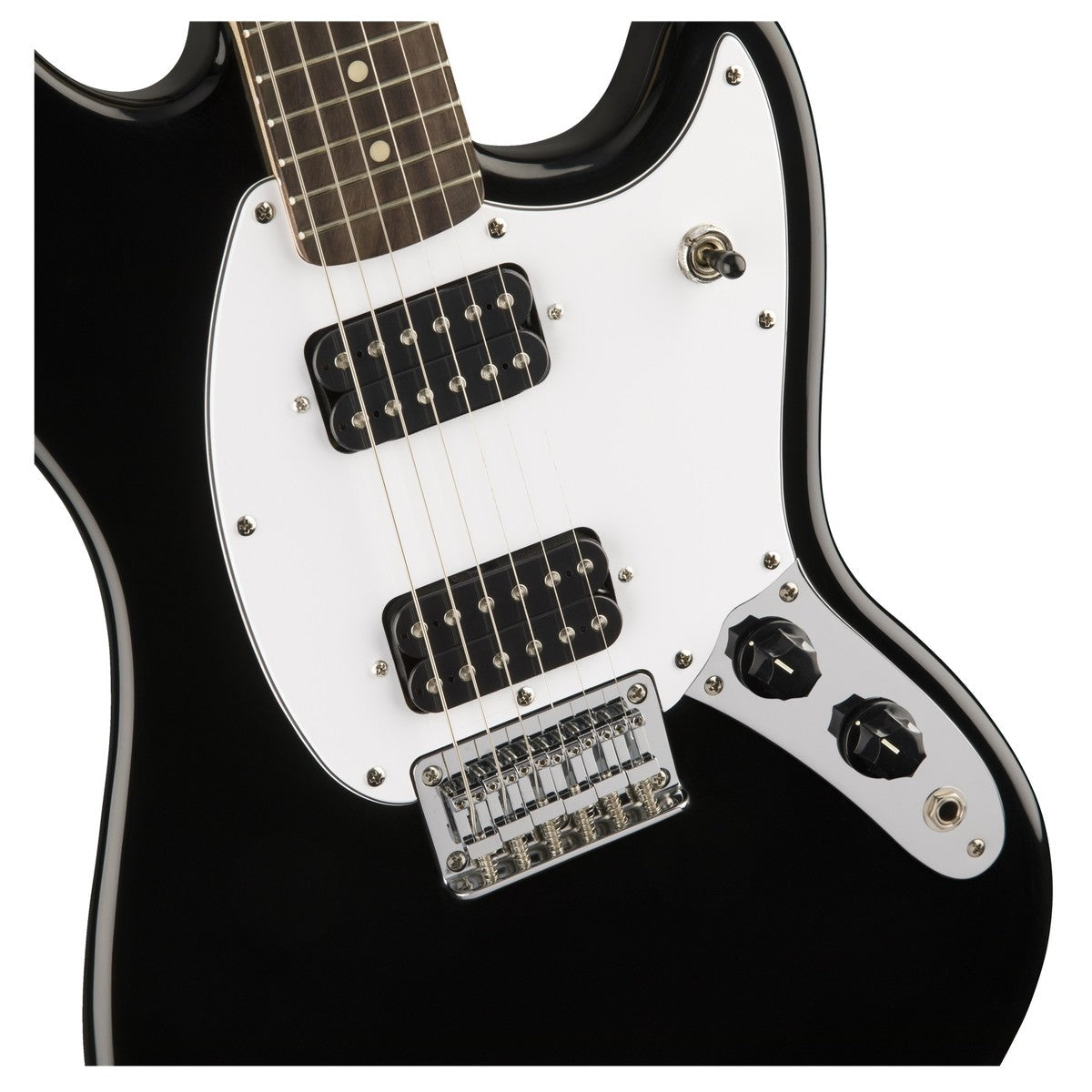 Đàn Guitar Điện Squier Bullet Mustang HH, Laurel Fingerboard, Black-Mai Nguyên Music