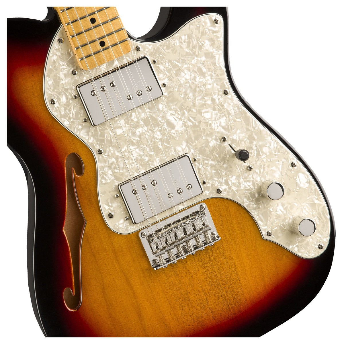 Đàn Guitar Điện Squier Classic Vibe 70s Telecaster Thinline, Maple Fingerboard, 3-Color Sunburst-Mai Nguyên Music