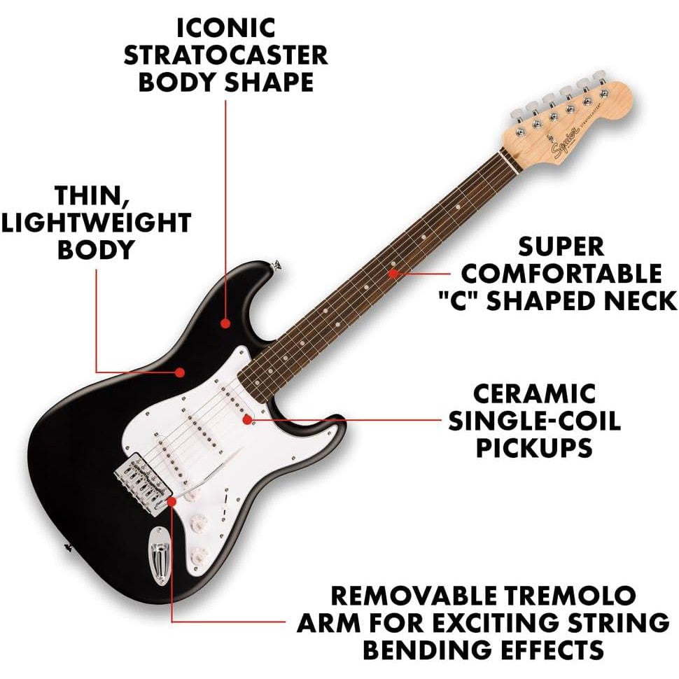 Đàn Guitar Điện Squier Debut Stratocaster SSS, Laurel Fingerboard-Mai Nguyên Music