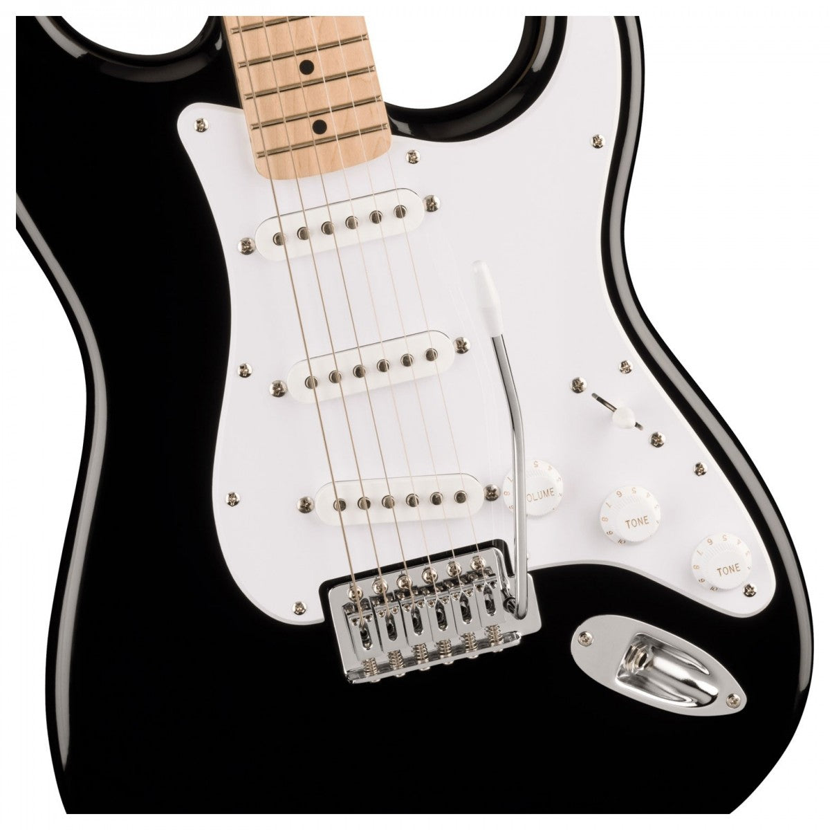 Đàn Guitar Điện Squier Sonic Stratocaster, Black w/Maple Fingerboard-Mai Nguyên Music