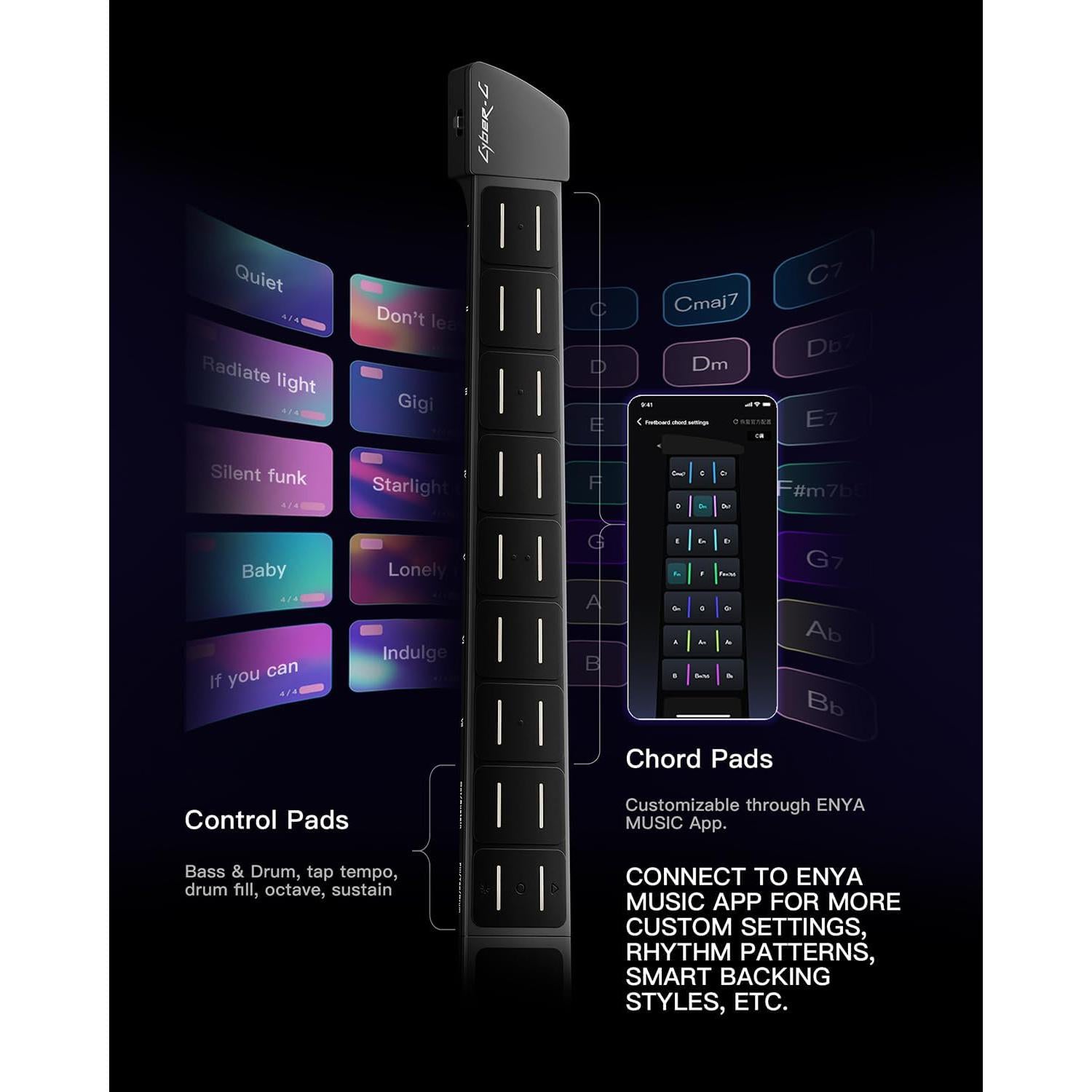 Đàn Guitar Enya Cyber-G Stringless-Mai Nguyên Music