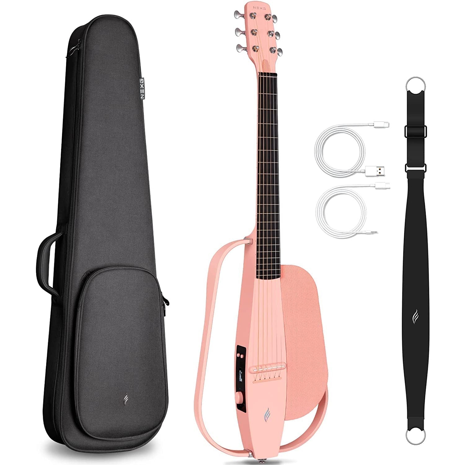 Đàn Guitar Silent Acoustic Enya NEXG Basic, Pink-Mai Nguyên Music