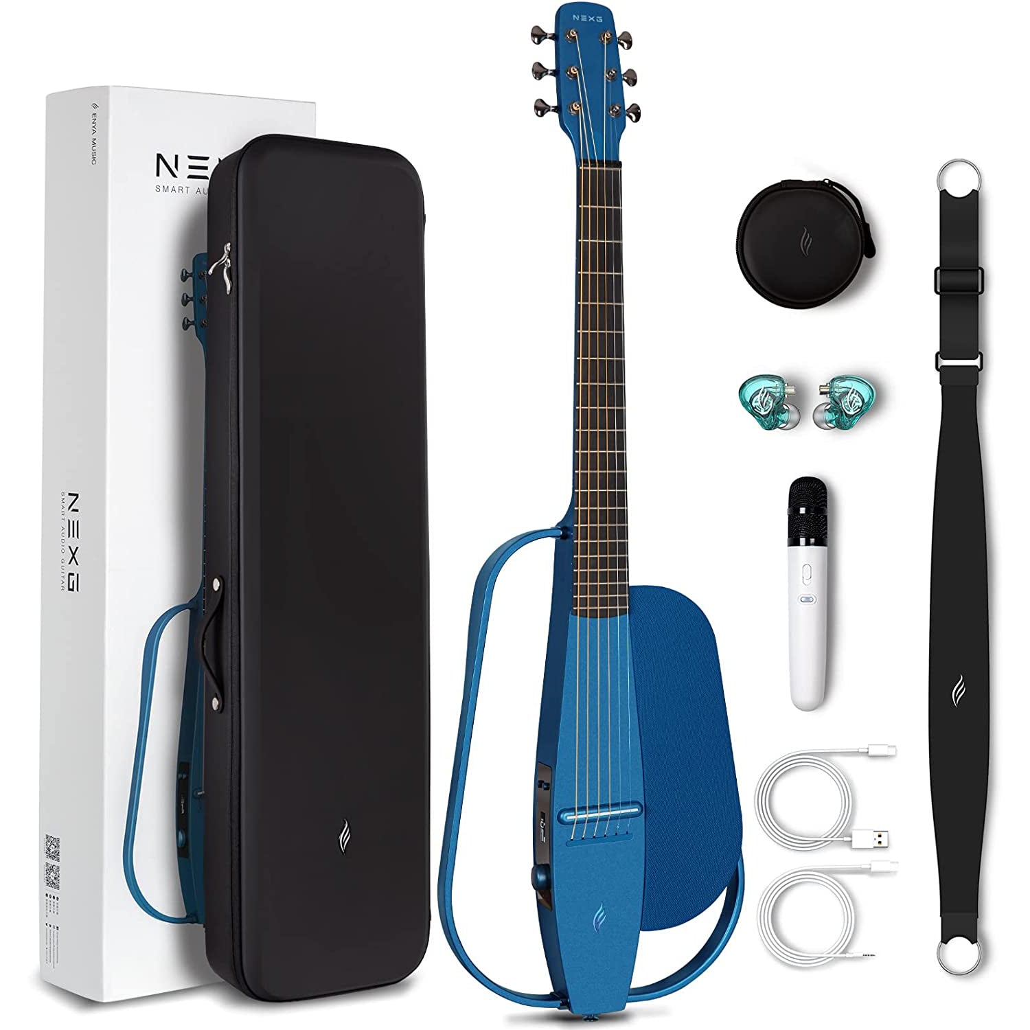 Đàn Guitar Silent Acoustic Enya NEXG Deluxe, Blue-Mai Nguyên Music