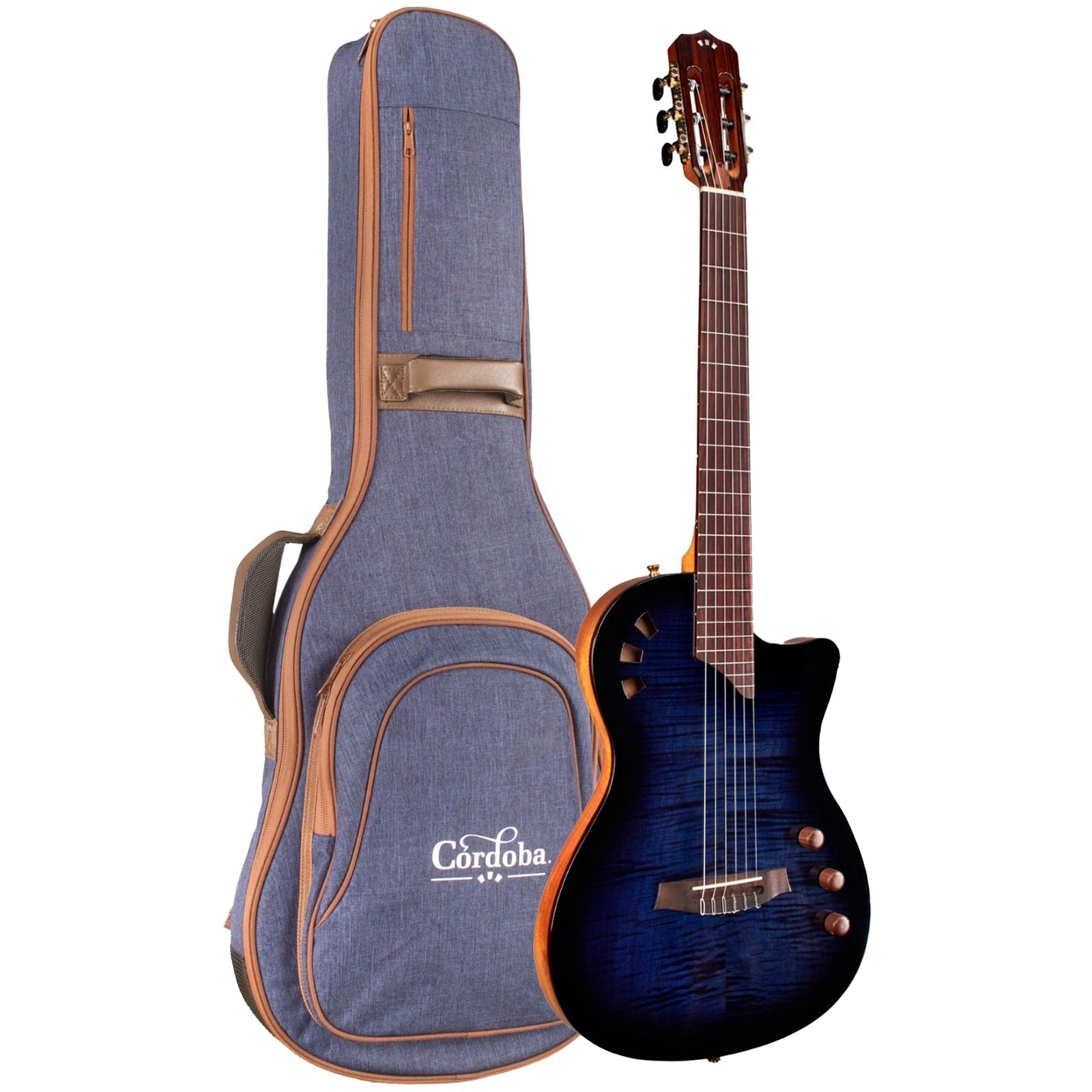 Đàn Guitar Silent Classic Cordoba Stage Limited Blue Burst-Mai Nguyên Music