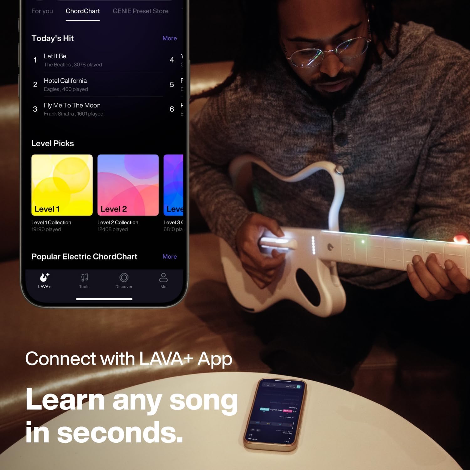 Đàn Guitar Silent Lava Genie - Stringless Smart Guitar-Mai Nguyên Music