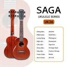 Đàn Ukulele Tenor Saga UK26-Mai Nguyên Music