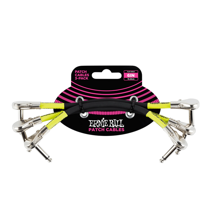 Dây Cáp Kết Nối Ernie Ball Flat Angle Patch Cable, 6 Inch (3 Sợi)-Mai Nguyên Music