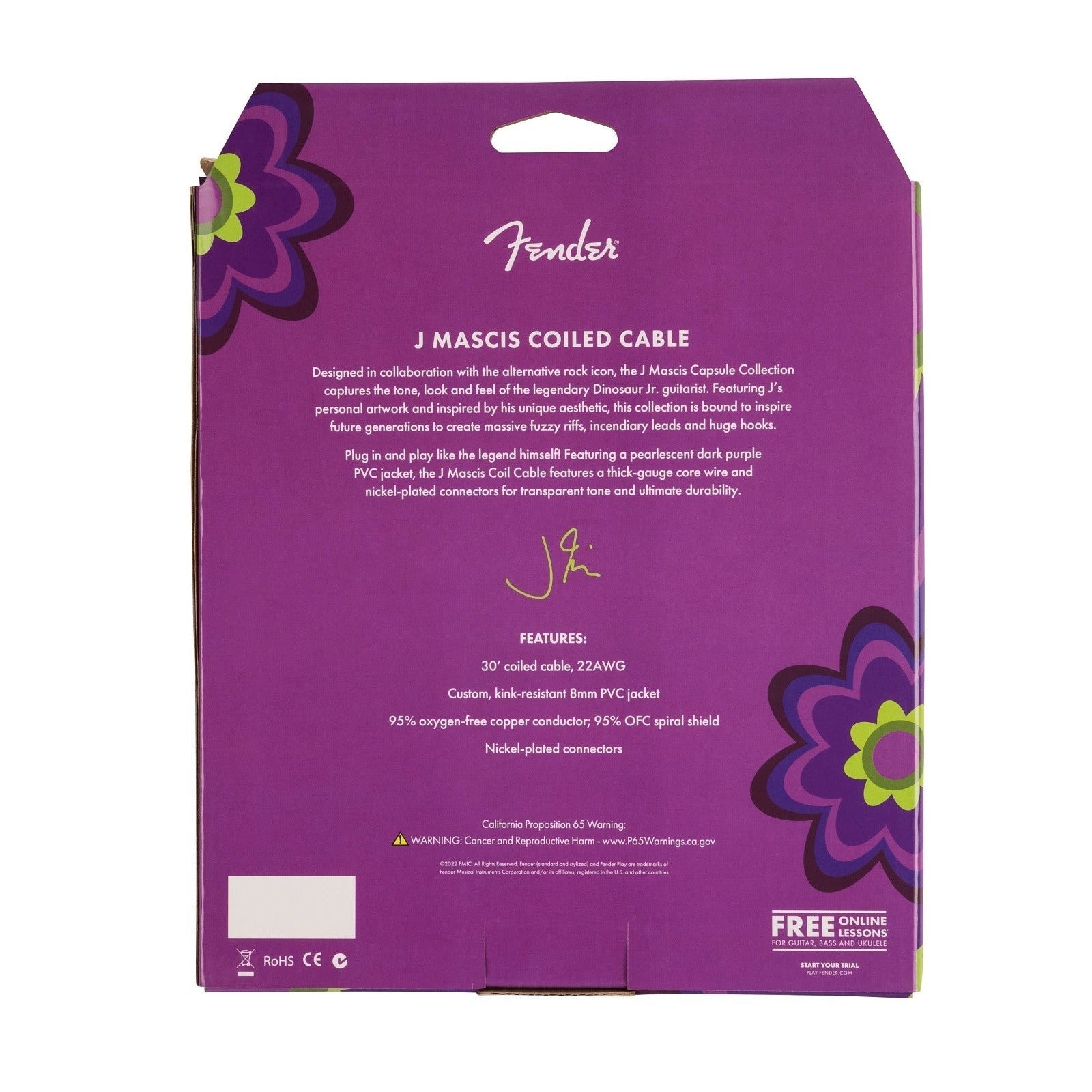 Dây Cáp Kết Nối Fender J Mascis Coiled-Mai Nguyên Music