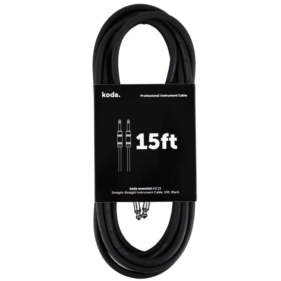Dây Cáp Kết Nối Koda Essential KIC15 Straight-Straight Instrument, 15ft, Black-Mai Nguyên Music
