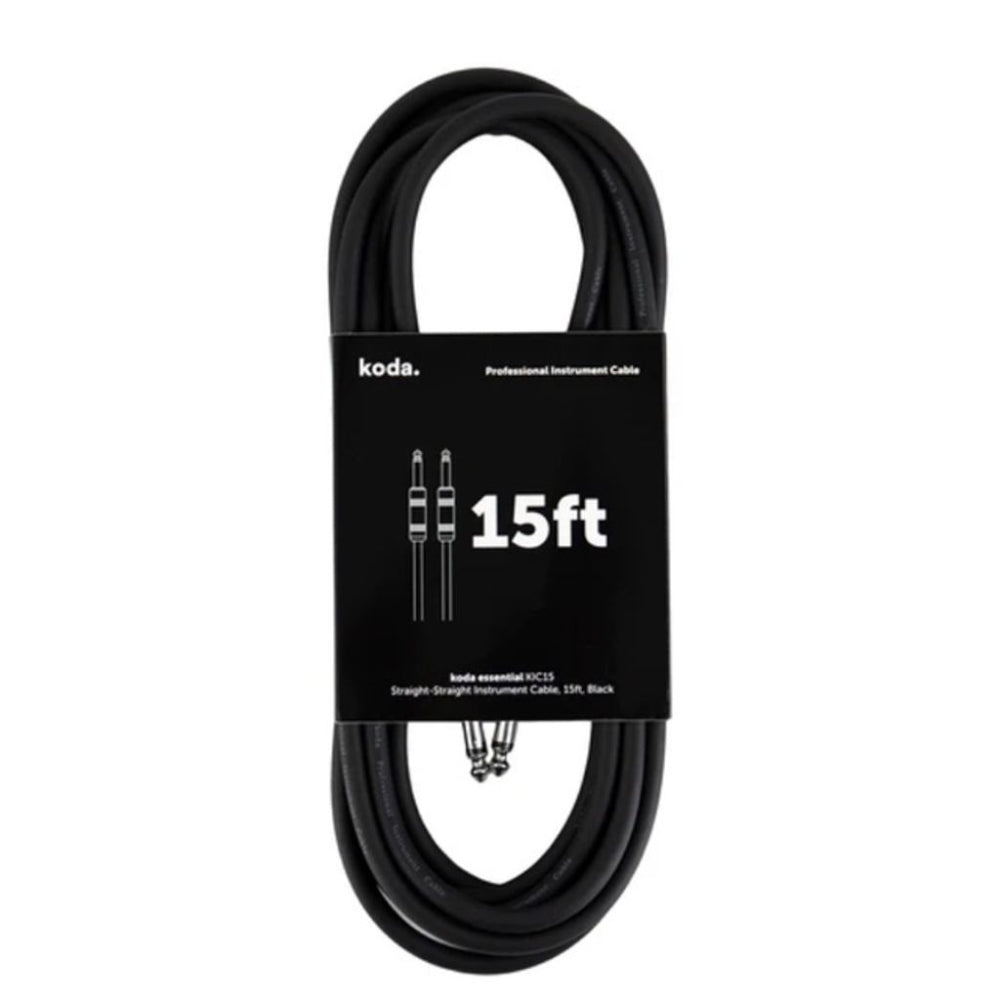 Dây Cáp Kết Nối Koda Plus KIC15 Straight-Straight Instrument, 15ft, Black-Mai Nguyên Music