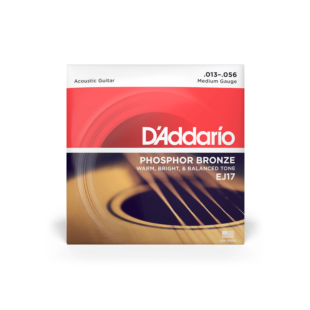Dây Đàn Guitar Acoustic D'Addario EJ17 Phosphor Bronze, Medium, 13-56-Mai Nguyên Music