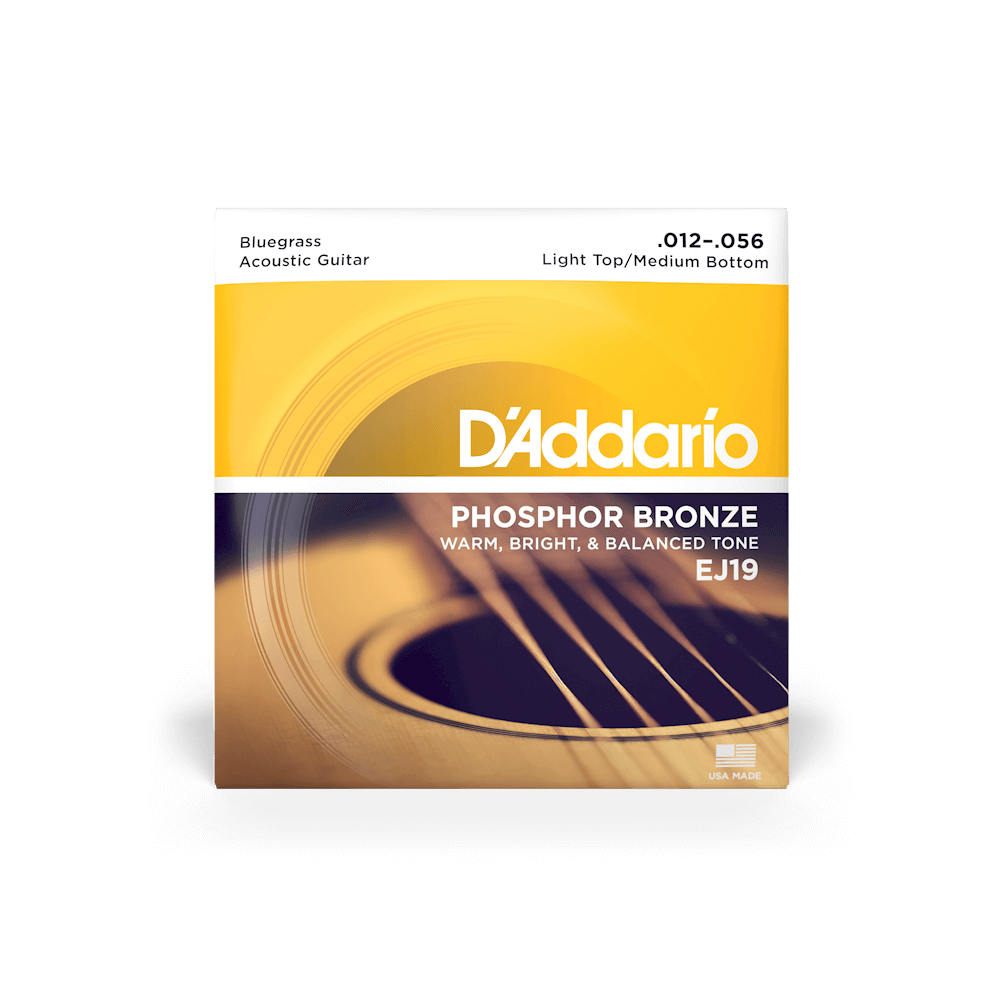Dây Đàn Guitar Acoustic D'Addario EJ19 Phosphor Bronze, Bluegrass, 12-56-Mai Nguyên Music