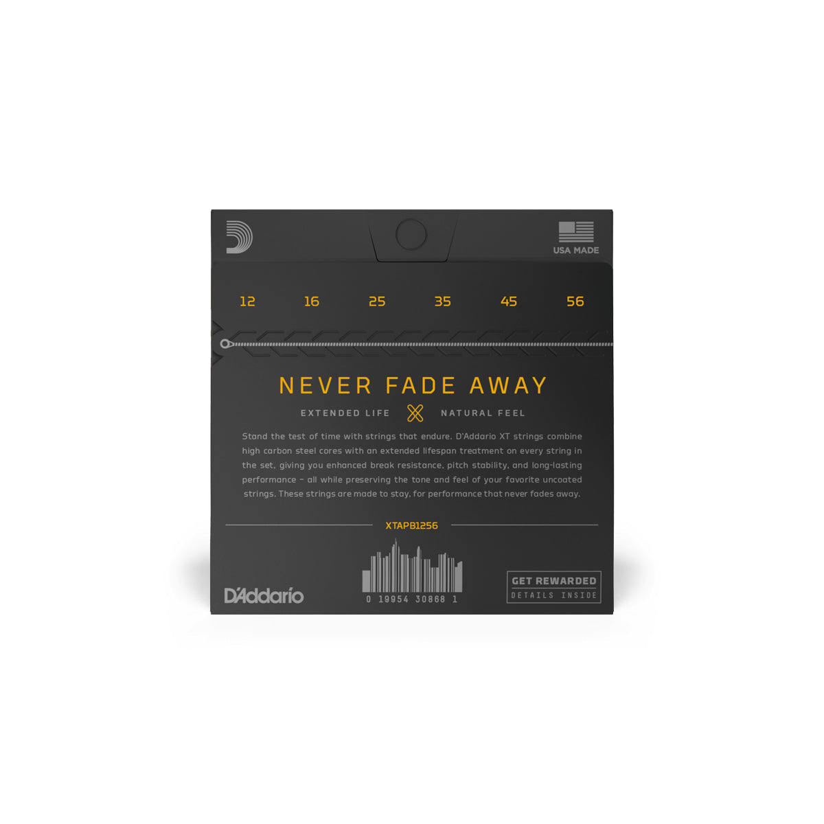 Dây Đàn Guitar Acoustic D'Addario XTAPB1256 XT Phosphor Bronze, Light/Medium Bottom, 12-56-Mai Nguyên Music