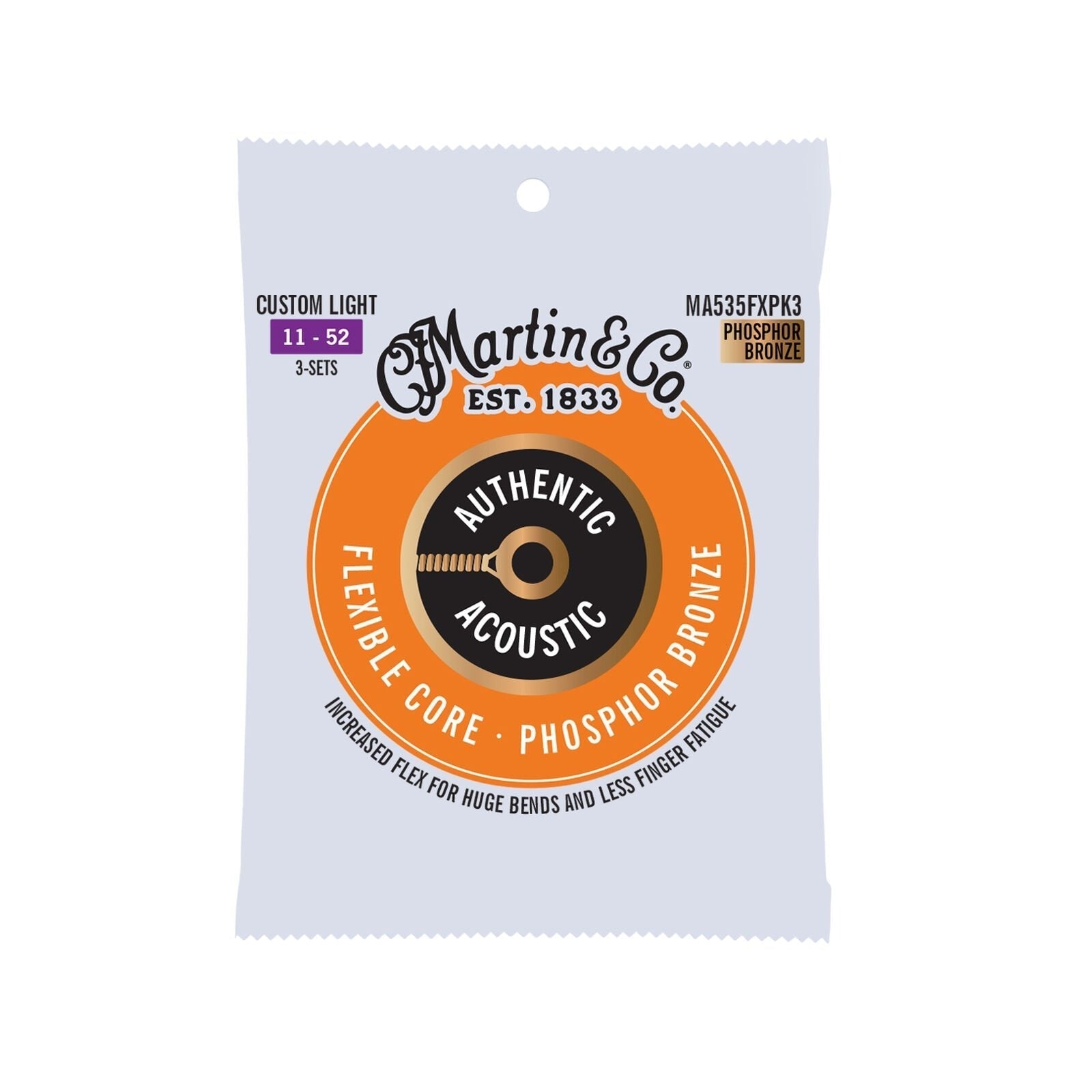 Dây Đàn Guitar Acoustic Martin Authentic Acoustic Flexible Core Phosphor Bronze-Mai Nguyên Music