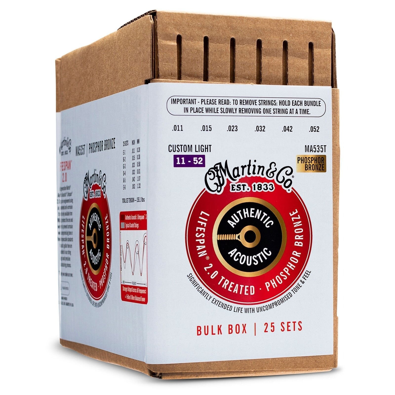 Dây Đàn Guitar Acoustic Martin Authentic Acoustic Lifespan 2.0 Phosphor Bronze-Mai Nguyên Music