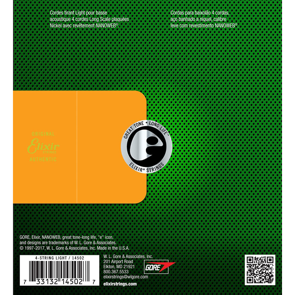 Dây Đàn Guitar Bass Elixir 14502 80/20 Bronze-Mai Nguyên Music