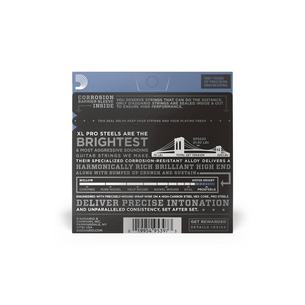 Dây Đàn Guitar Điện D'Addario EPS520 ProSteels, Super Light, 9-42-Mai Nguyên Music