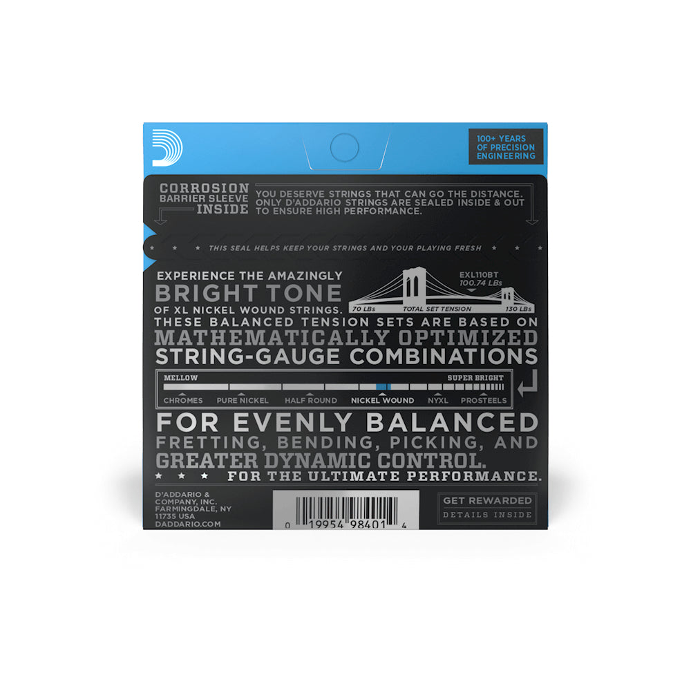 Dây Đàn Guitar Điện D'Addario EXL110BT Nickel Wound, Balanced Tension Regular Light, 10-46-Mai Nguyên Music